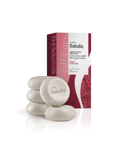 Jabón en barra Cereza y Avellana de Natura