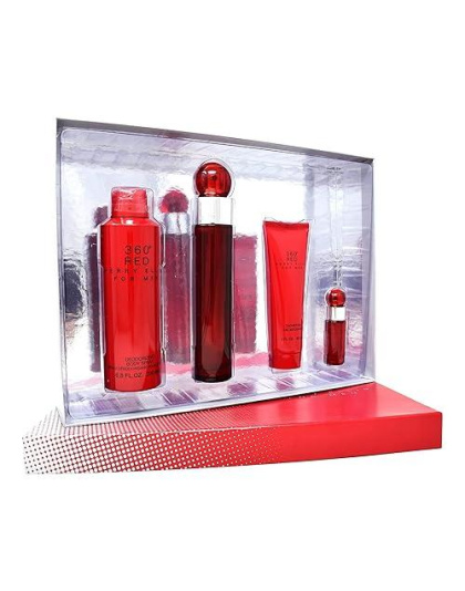 Fragancia Set 4 Piezas 360 Red men Perry Ellis