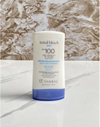 Protector Solar Total Block Matificante 80g Yanbal