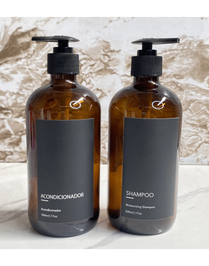 Envase para Shampoo de Vidrio