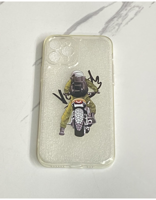 Case Transparente con Estampado de Moto para iPhone 11pro