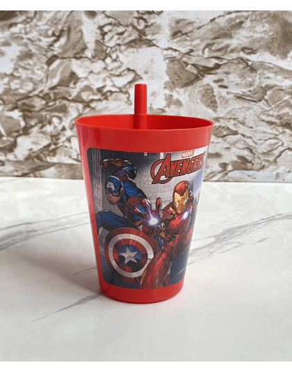 Vaso color rojo de Avengers