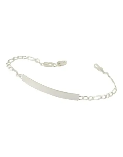 Pulsera de placa para niño Talla 2 años Plata925