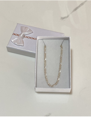 Pulsera de Eslabón Figaro Talla 20 Plata925