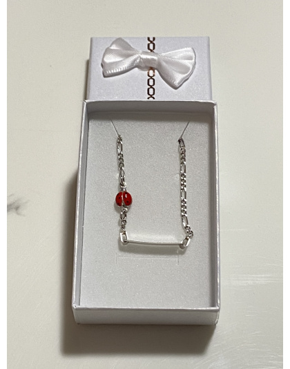 Pulsera para niña con mariquita Talla 3-4 años Plata925