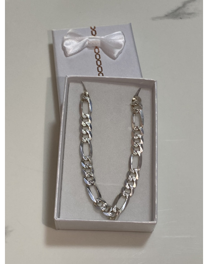 Pulsera para caballero de eslabón figaro Talla 20 Plata925