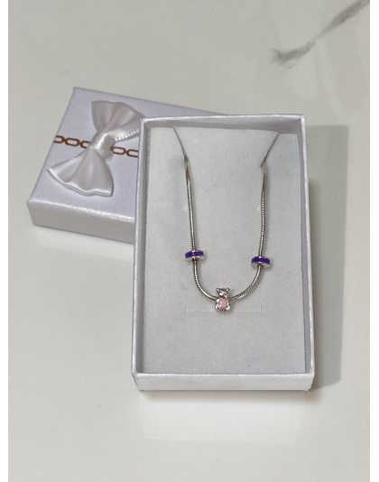 Pulsera para niña con oso Talla 2 años Plata925