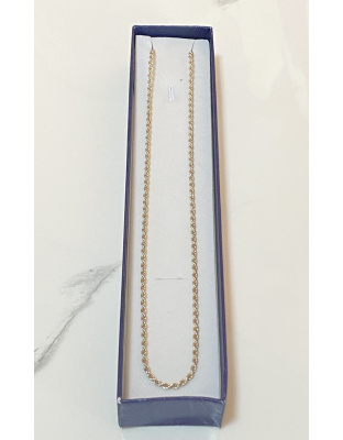 Cadena tejido lazo 60cm Plata925