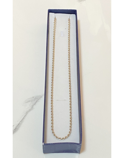 Cadena tejido lazo 60cm Plata925