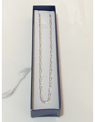 Cadena de eslabón figaro 50cm Plata925