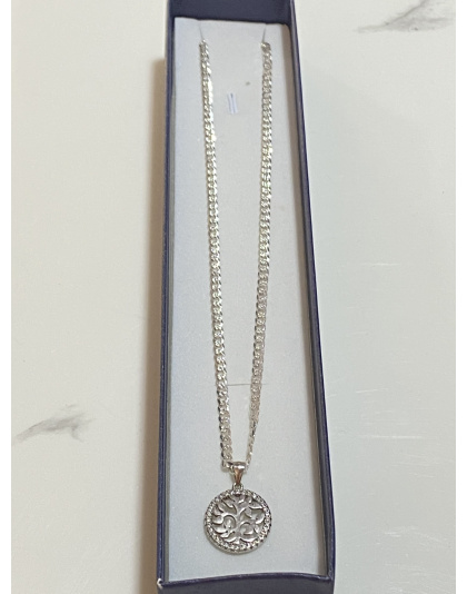 Dije redondo con árbol Plata925