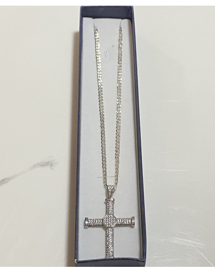 Dije de Cruz con perlas Plata925