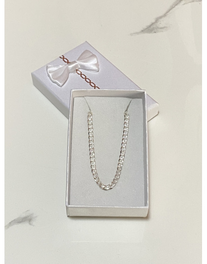 Pulsera eslabón cubano martillada Talla 2 años Plata925