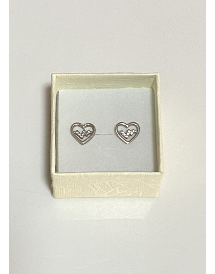 Aretes de Corazón Plata925