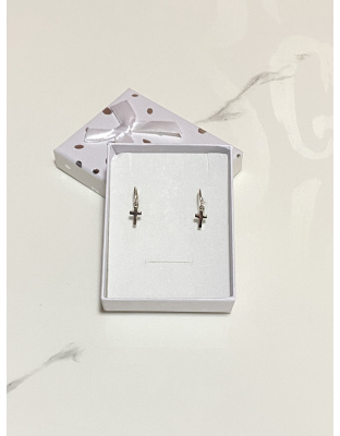 Argollas con cruz Plata925