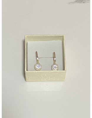 Aretes con perla blanca colgante Plata925