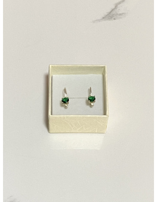 Aretes con perla verde Plata925