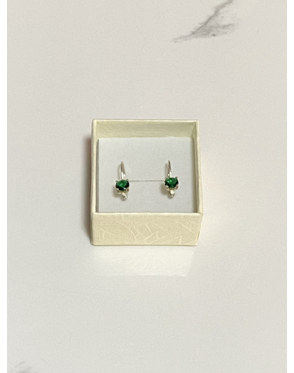 Aretes con perla verde Plata925