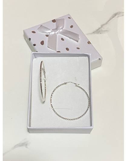 Argollas grandes delgadas Plata925