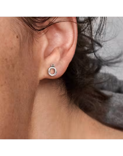 Aretes diseño Pandora corona Plata925
