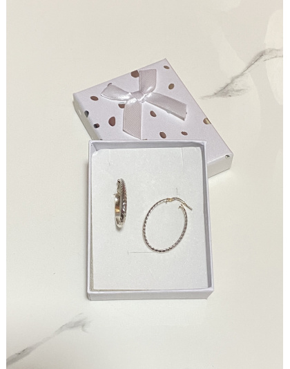 Pendiente de aro mediano Plata925