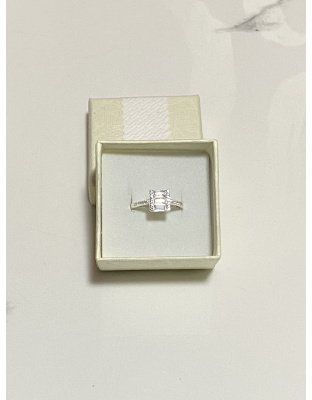 Anillo de perlas blancas Talla 6.5 Plata925