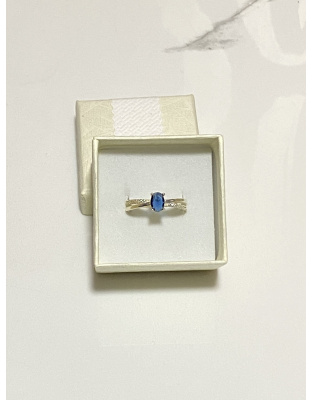 Anillo con perla azul Talla 8 Plata925