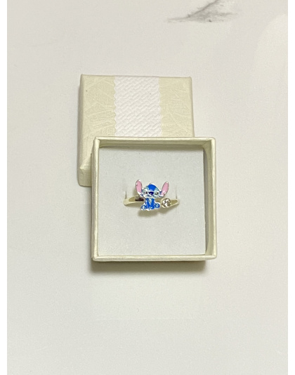 Anillo ajustable de stitch Plata925
