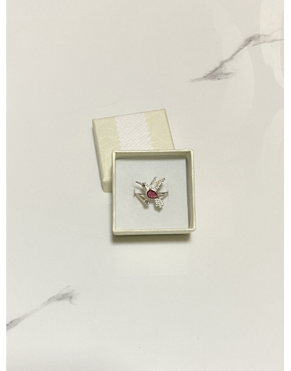 Anillo ajustable de colibrí Plata925