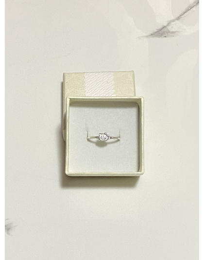 Anillo delgado de Hello Kitty Talla 7 Plata925