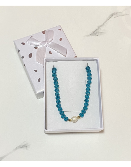 Pulsera color turquesa artesanal