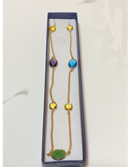 Cadena con dijes grandes de colores 80cm Xuping