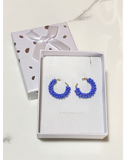 Ear cuff color azul Artesanal