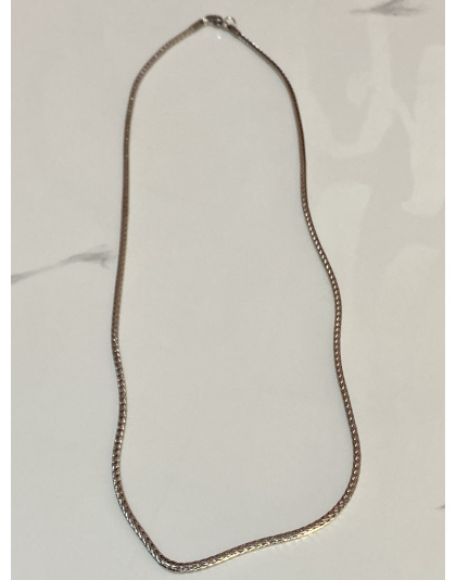 Cadena eslabón tipo trigo plata 60cm Xuping