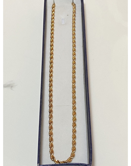 Cadena eslabón cordón salomónico 60cm Xuping