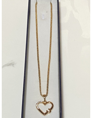 Dije de corazón liso y diamante blanco Xuping