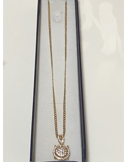 Dije en circulo con diamantes Xuping