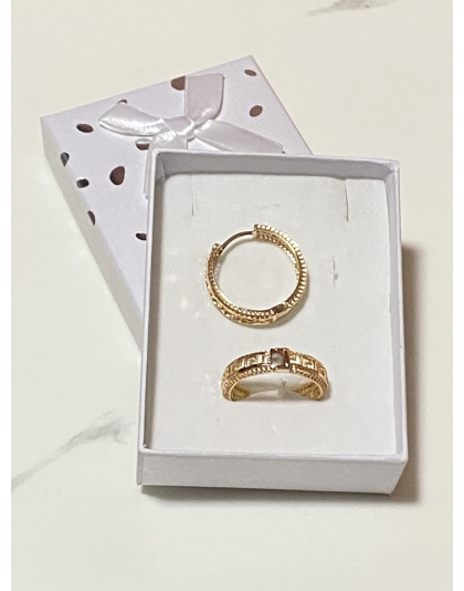 Argollas con diseño en medio Xuping