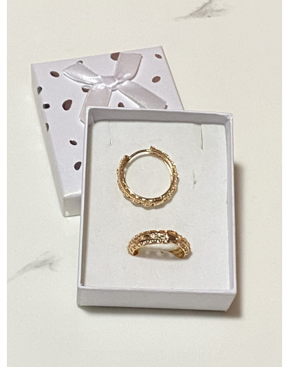 Argollas con diseño de trenzas en medio Xuping