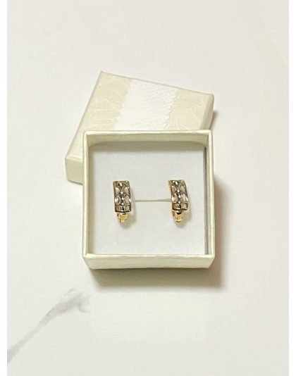 Aretes con diseño plateado en medio Xuping
