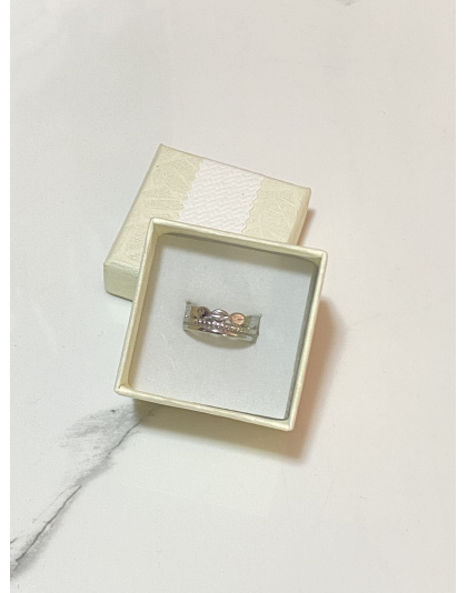 Anillo ajustable plateado estilo corona Xuping