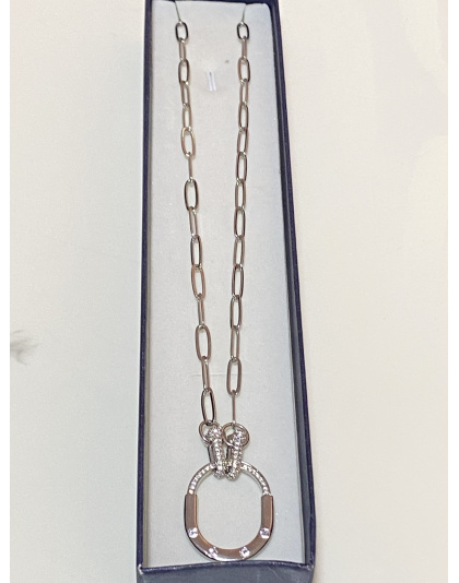 Cadena plateada estilo tiffany Acero inoxidable