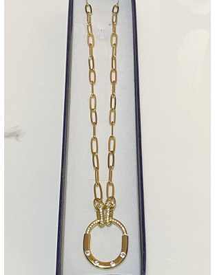 Cadena dorada estilo tiffany Acero inoxidable