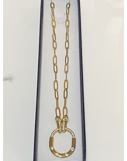 Cadena dorada estilo tiffany Acero inoxidable